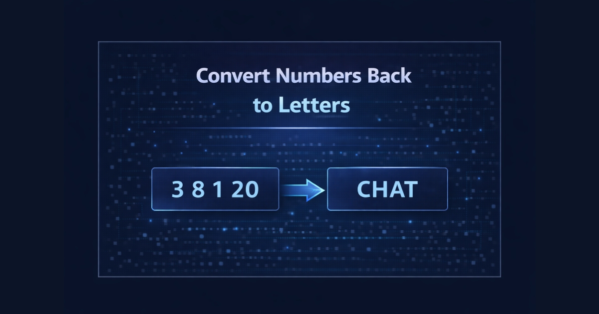 Number to Letter Converter | Numbers to Letters Converter Online