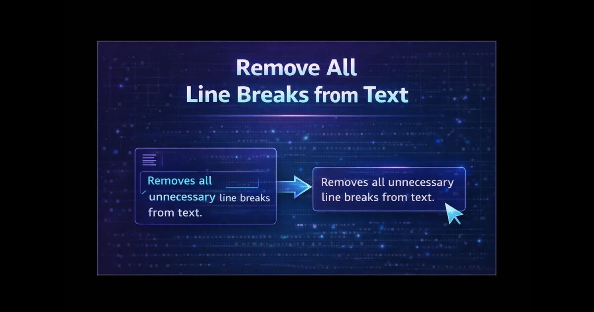 Remove Line Breaks Online | Free Line Break Remover
