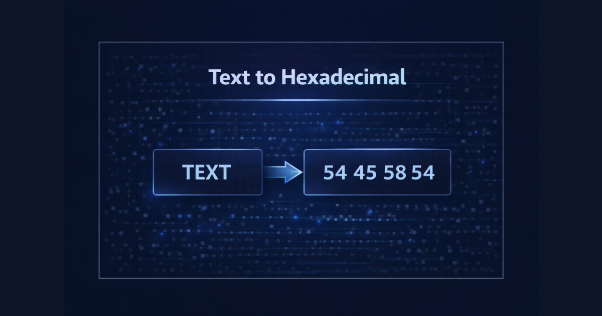 Text to Hex Converter | Convert Text to Hex Online
